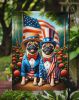 All American Pug Garden Flag Mailbox Flag Decorative Yard Flag Banner Outside Patio Artwork Yard Flower Beds, Garden Size, Multicolor