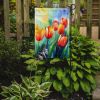 Tulips in Watercolor Garden Flag Mailbox Flag Decorative Yard Flag Banner Outside Patio Artwork Yard Flower Beds, Garden Size, Multicolor