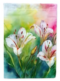 Utah Sego Lilies in Watercolor Garden Flag Mailbox Flag Decorative Yard Flag Banner Outside Patio Artwork Yard Flower Beds, Garden Size, Multicolor (Default: Default)