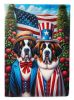 All American Saint Bernard Garden Flag Mailbox Flag Decorative Yard Flag Banner Outside Patio Artwork Yard Flower Beds, Garden Size, Multicolor