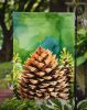 Maine White Pine Cone and Tassels in Watercolor Garden Flag Mailbox Flag Decorative Yard Flag Banner Outside Patio Artwork Yard Flower Beds