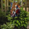 Yorkshire Terrier Yorkie and Santa Claus Garden Flag Mailbox Flag Decorative Yard Flag Banner Outside Patio Artwork Yard Flower Beds, Garden Size