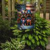 All American Brussels Griffon Garden Flag Mailbox Flag Decorative Yard Flag Banner Outside Patio Artwork Yard Flower Beds, Garden Size, Multicolor
