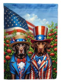 All American Labrador Retriever Garden Flag Mailbox Flag Decorative Yard Flag Banner Outside Patio Artwork Yard Flower Beds, Garden Size, Multicolor (Default: Default)