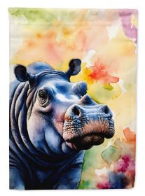 Hippopotamus Garden Flag Mailbox Flag Decorative Yard Flag Banner Outside Patio Artwork Yard Flower Beds, Garden Size, Multicolor (Default: Default)