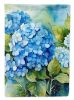 Hydrangeas in Watercolor Garden Flag Mailbox Flag Decorative Yard Flag Banner Outside Patio Artwork Yard Flower Beds, Garden Size, Multicolor