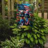 All American Poodle Garden Flag Mailbox Flag Decorative Yard Flag Banner Outside Patio Artwork Yard Flower Beds, Garden Size, Multicolor
