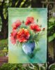 Ohio Scarlet Carnations in Watercolor Garden Flag Mailbox Flag Decorative Yard Flag Banner Outside Patio Artwork Yard Flower Beds, Garden Size