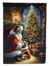 Corgi and Santa Claus Garden Flag Mailbox Flag Decorative Yard Flag Banner Outside Patio Artwork Yard Flower Beds, Garden Size, Multicolor (Default: Default)