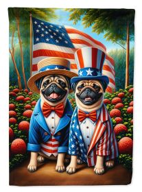 All American Pug Garden Flag Mailbox Flag Decorative Yard Flag Banner Outside Patio Artwork Yard Flower Beds, Garden Size, Multicolor (Default: Default)