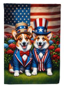 All American Corgi Garden Flag Mailbox Flag Decorative Yard Flag Banner Outside Patio Artwork Yard Flower Beds, Garden Size, Multicolor (Default: Default)