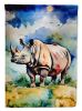 Rhinoceros Garden Flag Mailbox Flag Decorative Yard Flag Banner Outside Patio Artwork Yard Flower Beds, Garden Size, Multicolor