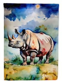 Rhinoceros Garden Flag Mailbox Flag Decorative Yard Flag Banner Outside Patio Artwork Yard Flower Beds, Garden Size, Multicolor (Default: Default)