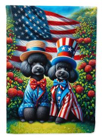 All American Poodle Garden Flag Mailbox Flag Decorative Yard Flag Banner Outside Patio Artwork Yard Flower Beds, Garden Size, Multicolor (Default: Default)