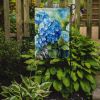 Hydrangeas in Watercolor Garden Flag Mailbox Flag Decorative Yard Flag Banner Outside Patio Artwork Yard Flower Beds, Garden Size, Multicolor