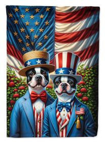 All American Boston Terrier Garden Flag Mailbox Flag Decorative Yard Flag Banner Outside Patio Artwork Yard Flower Beds, Garden Size, Multicolor (Default: Default)