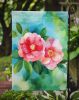 Alabama Camellia in Watercolor Garden Flag Mailbox Flag Decorative Yard Flag Banner Outside Patio Artwork Yard Flower Beds, Garden Size, Multicolor