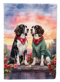 Two Hearts Garden Flag Mailbox Flag Decorative Yard Flag Banner Outside Patio Artwork Yard Flower Beds, Garden Size (Option: English Springer Spaniel)