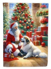 Great Pyrenees and Santa Claus Garden Flag Mailbox Flag Decorative Yard Flag Banner Outside Patio Artwork Yard Flower Beds, Garden Size, Multicolor (Default: Default)