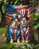 All American English Bulldog Garden Flag Mailbox Flag Decorative Yard Flag Banner Outside Patio Artwork Yard Flower Beds, Garden Size, Multicolor