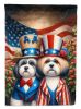 All American Lhasa Apso Garden Flag Mailbox Flag Decorative Yard Flag Banner Outside Patio Artwork Yard Flower Beds, Garden Size, Multicolor