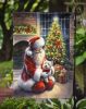 Westie and Santa Claus Garden Flag Mailbox Flag Decorative Yard Flag Banner Outside Patio Artwork Yard Flower Beds, Garden Size, Multicolor