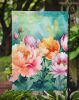 Indiana Peonies in Watercolor Garden Flag Mailbox Flag Decorative Yard Flag Banner Outside Patio Artwork Yard Flower Beds, Garden Size, Multicolor