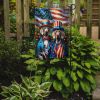 All American Weimaraner Garden Flag Mailbox Flag Decorative Yard Flag Banner Outside Patio Artwork Yard Flower Beds, Garden Size, Multicolor