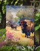 Wood Bison Garden Flag Mailbox Flag Decorative Yard Flag Banner Outside Patio Artwork Yard Flower Beds, Garden Size, Multicolor