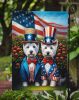All American Westie Garden Flag Mailbox Flag Decorative Yard Flag Banner Outside Patio Artwork Yard Flower Beds, Garden Size, Multicolor