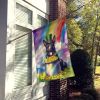 German Shepherd St Patrick's Day House Flag Large Porch Sleeve Pole Decorative Outside Yard Banner Artwork Wall Hanging, Polyester, House Size