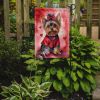 Yorkshire Terrier My Valentine Garden Flag Mailbox Flag Decorative Yard Flag Banner Outside Patio Artwork Yard Flower Beds, Garden Size, Multicolor