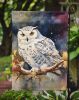 Snowy Owl Garden Flag Mailbox Flag Decorative Yard Flag Banner Outside Patio Artwork Yard Flower Beds, Garden Size, Multicolor