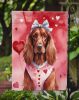Irish Setter My Valentine Garden Flag Mailbox Flag Decorative Yard Flag Banner Outside Patio Artwork Yard Flower Beds, Garden Size, Multicolor