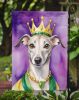 Whippet King of Mardi Gras Garden Flag Mailbox Flag Decorative Yard Flag Banner Outside Patio Artwork Yard Flower Beds, Garden Size, Multicolor