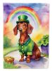 Dachshund St Patrick's Day Garden Flag Mailbox Flag Decorative Yard Flag Banner Outside Patio Artwork Yard Flower Beds, Garden Size, Multicolor