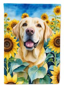 Labrador Retriever in Sunflowers Garden Flag Mailbox Flag Decorative Yard Flag Banner Outside Patio Artwork Yard Flower Beds, Garden Size, Multicolor (Default: Default)