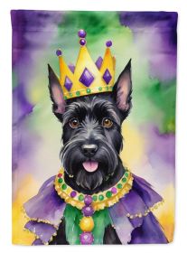 Scottish Terrier King of Mardi Gras Garden Flag Mailbox Flag Decorative Yard Flag Banner Outside Patio Artwork Yard Flower Beds, Garden Size (Default: Default)