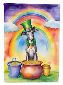 Greyhound St Patrick's Day Garden Flag Mailbox Flag Decorative Yard Flag Banner Outside Patio Artwork Yard Flower Beds, Garden Size, Multicolor (Default: Default)