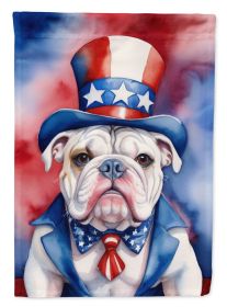 English Bulldog Patriotic American Garden Flag Mailbox Flag Decorative Yard Flag Banner Outside Patio Artwork Yard Flower Beds, Garden Size (Default: Default)
