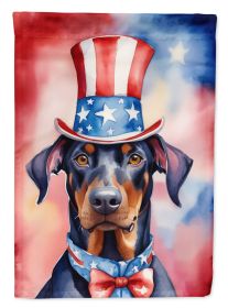 Doberman Pinscher Patriotic American Garden Flag Mailbox Flag Decorative Yard Flag Banner Outside Patio Artwork Yard Flower Beds, Garden Size (Default: Default)