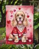 Cocker Spaniel My Valentine Garden Flag Mailbox Flag Decorative Yard Flag Banner Outside Patio Artwork Yard Flower Beds, Garden Size, Multicolor