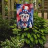 English Bulldog Patriotic American Garden Flag Mailbox Flag Decorative Yard Flag Banner Outside Patio Artwork Yard Flower Beds, Garden Size