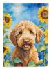 Labradoodle in Sunflowers Garden Flag Mailbox Flag Decorative Yard Flag Banner Outside Patio Artwork Yard Flower Beds, Garden Size, Multicolor