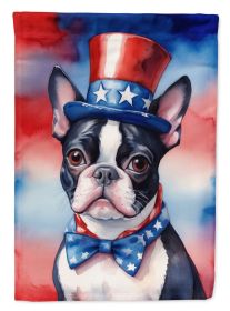 Boston Terrier Patriotic American Garden Flag Mailbox Flag Decorative Yard Flag Banner Outside Patio Artwork Yard Flower Beds, Garden Size, Multicolor (Default: Default)