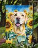 Labrador Retriever in Sunflowers Garden Flag Mailbox Flag Decorative Yard Flag Banner Outside Patio Artwork Yard Flower Beds, Garden Size, Multicolor
