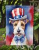 Fox Terrier Patriotic American Garden Flag Mailbox Flag Decorative Yard Flag Banner Outside Patio Artwork Yard Flower Beds, Garden Size, Multicolor