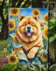 Chow Chow in Sunflowers Garden Flag Mailbox Flag Decorative Yard Flag Banner Outside Patio Artwork Yard Flower Beds, Garden Size, Multicolor