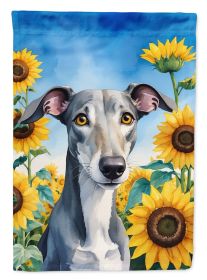 Greyhound in Sunflowers Garden Flag Mailbox Flag Decorative Yard Flag Banner Outside Patio Artwork Yard Flower Beds, Garden Size, Multicolor (Default: Default)
