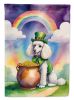 White Poodle St Patrick's Day Garden Flag Mailbox Flag Decorative Yard Flag Banner Outside Patio Artwork Yard Flower Beds, Garden Size, Multicolor